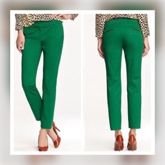 J. Crew Pants - NWT J. Crew Dublin Green Cotton Stretch Cafe Capri
